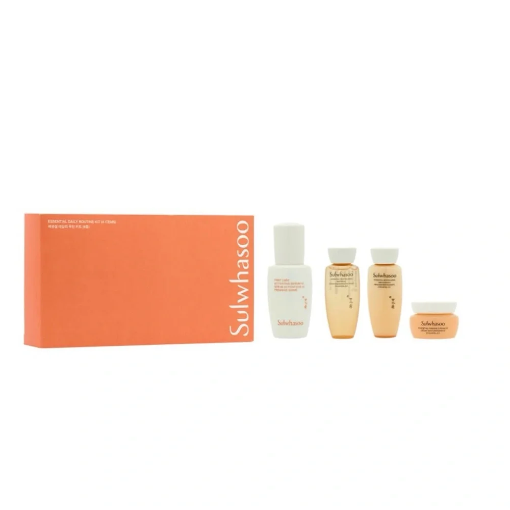 Sulwhasoo Essential Daily Routine Kit 4 Items Anti Wrinkle Moisturizing K-Beauty